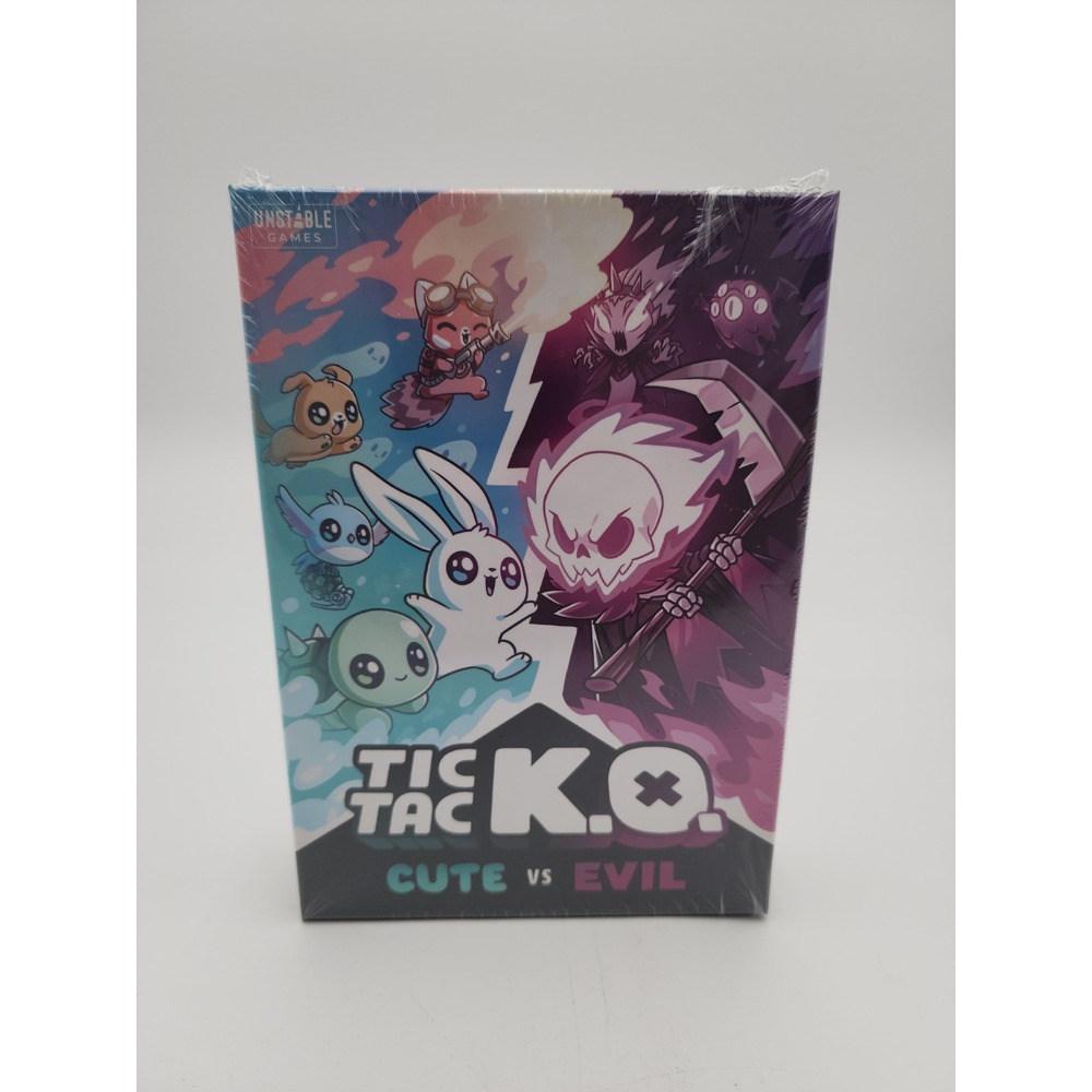 Tic Tac KO Cute vs Evil Card Game 8+ K.O. 2-4 Players Unstable Games New Sealed